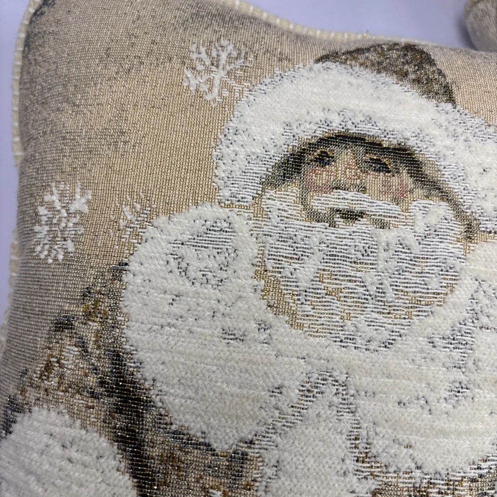 Victorian Santa Claus Tapestry Throw Pillow 12